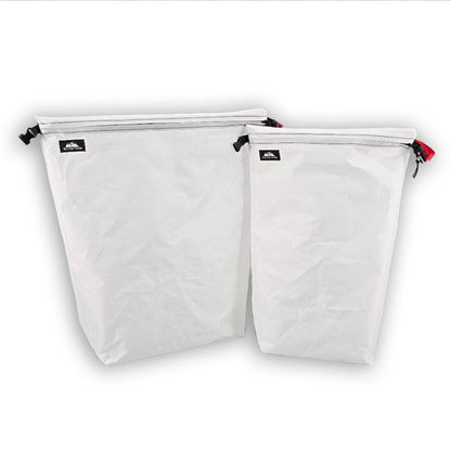 Ultralight Zipper Food Bag Hilltop Packs LLC, white D50T bear bags in large&small with top zips on Tampa Home & Garden Store