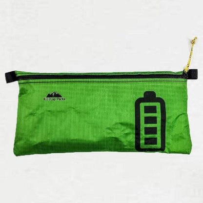 Ultralight zipper pouch organizer in lime green with black zipper by Hilltop Packs LLC on Tampa Home & Garden Store