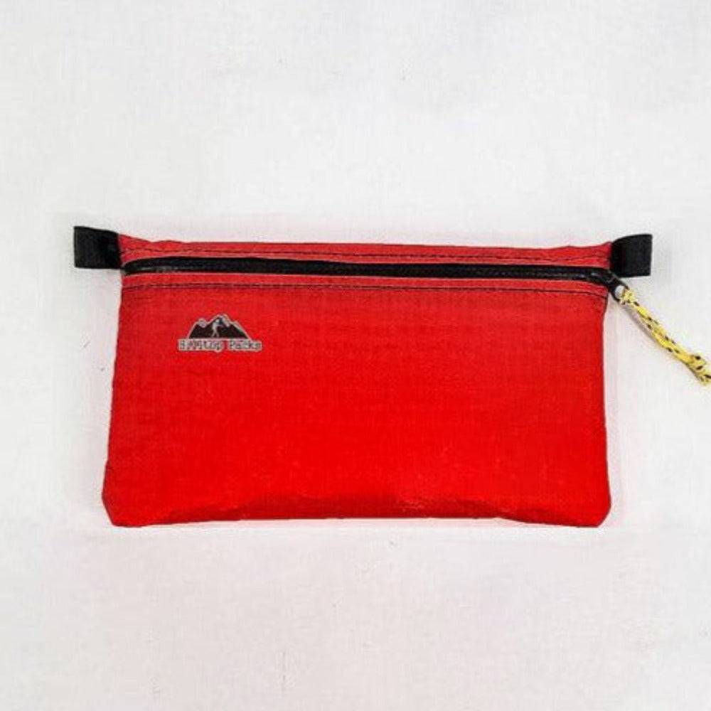 Ultralight Zipper Pouch Organizer red with black zipper, Hilltop Packs LLC logo, yellow cord on Tampa Home & Garden Store