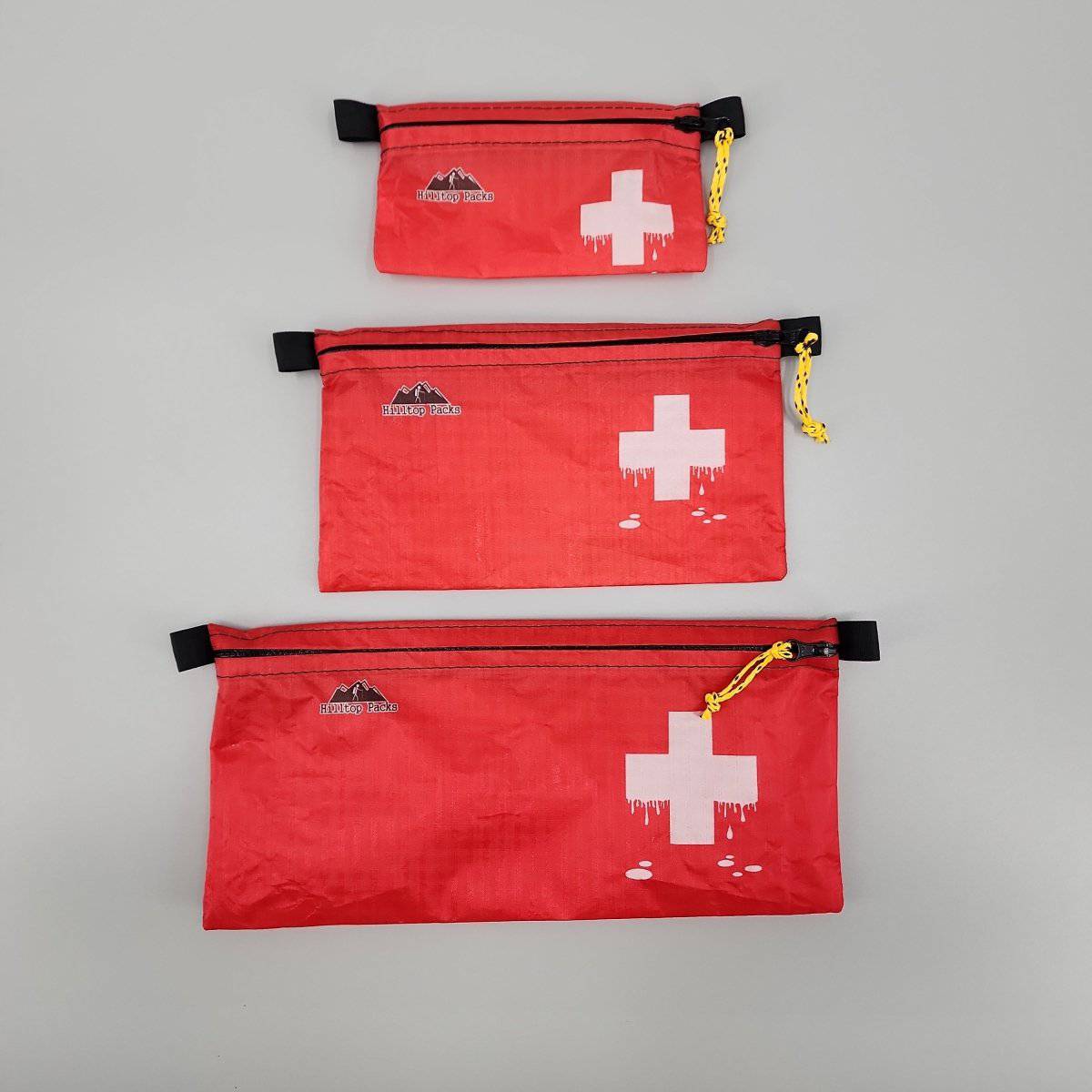 Ultralight Zipper Pouch Organizer Series 1 3pc red travel pouches Hilltop Packs LLC on Tampa Home & Garden Store
