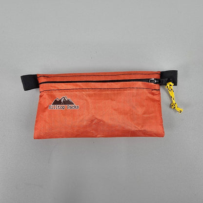Ultralight zipper pouch organizer Series 1 orange with black zipper Hilltop Packs logo on Tampa Home & Garden Store