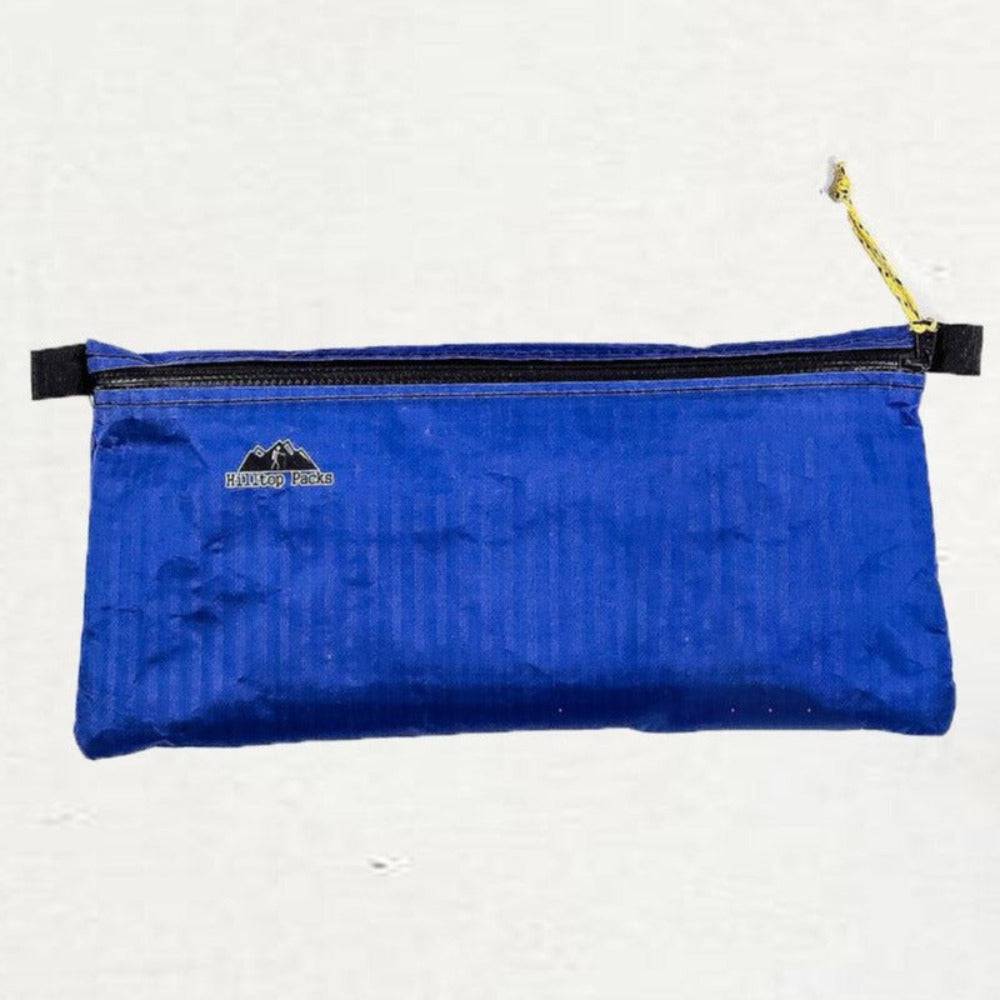 Ultralight Zipper Pouch Organizer Series 1 blue travel pouch with black zipper Hilltop Packs logo on Tampa Home & Garden Store
