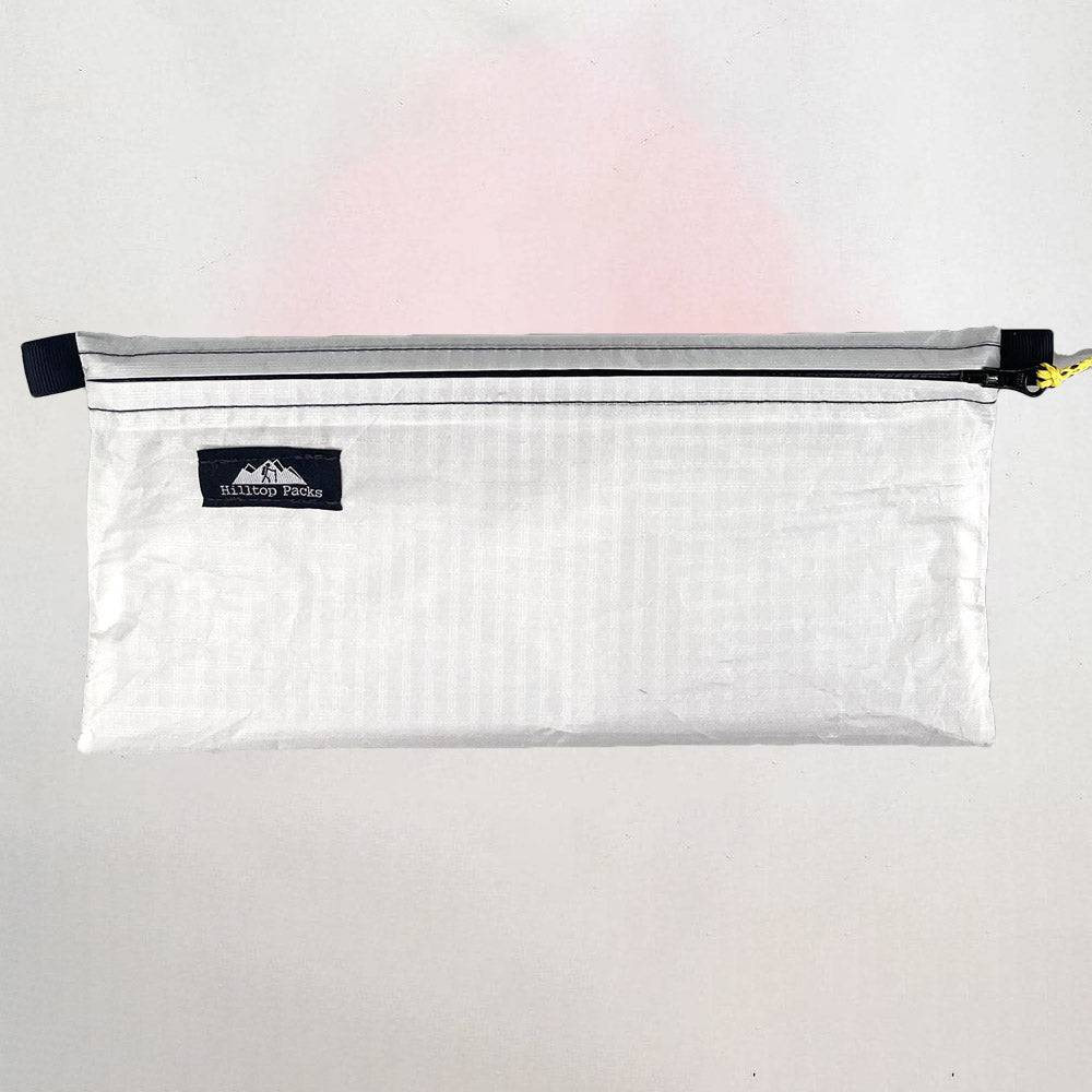 Ultralight Zipper Pouch Organizer Series 1 white ripstop nylon pouch with Hilltop Packs on Tampa Home & Garden Store