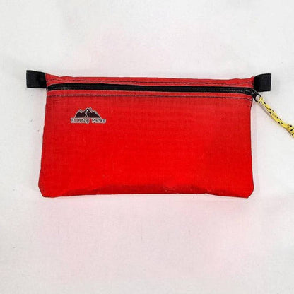 Ultralight zipper pouch organizer red with black zipper Hilltop Packs LLC logo travel pouch on Tampa Home & Garden Store