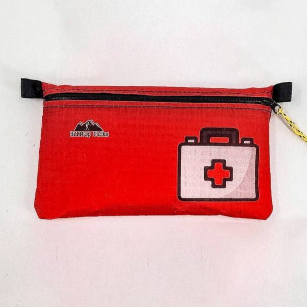 Ultralight zipper pouch organizer red with medical kit icon Hilltop Packs LLC travel pouch on Tampa Home & Garden Store