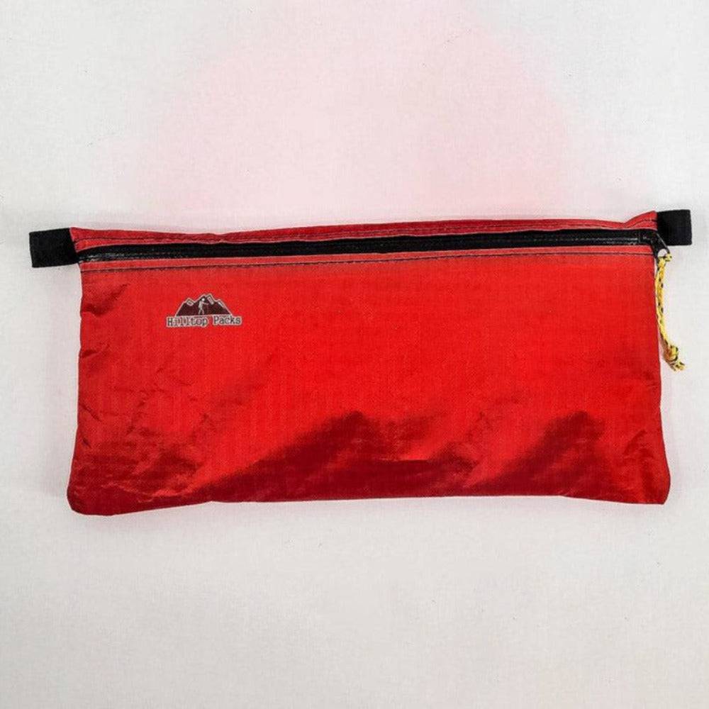 Ultralight Zipper Pouch Organizer red pouch Hilltop Packs LLC with black zipper yellow pull on Tampa Home & Garden Store