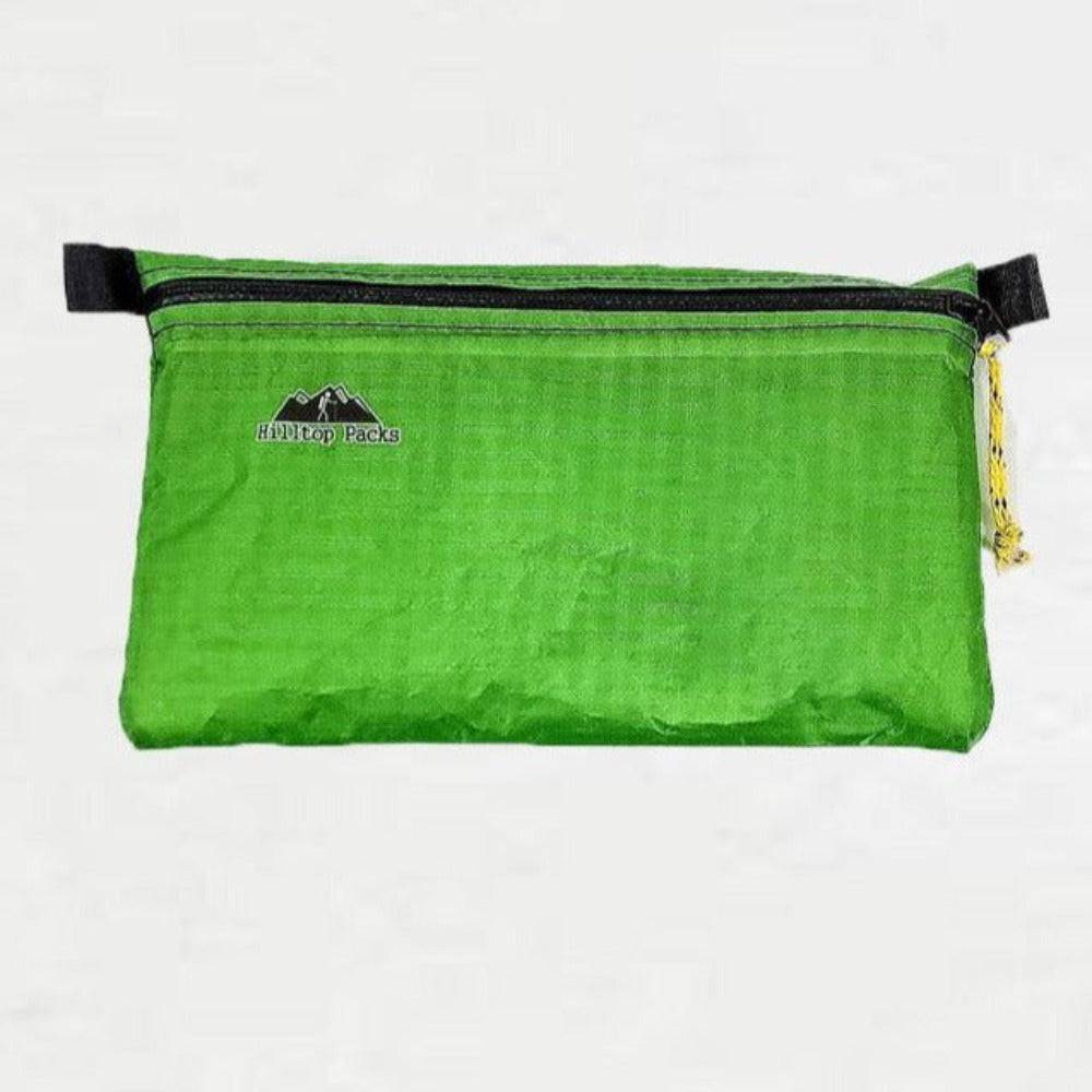 Ultralight Zipper Pouch Organizer lime green pouch with black zipper pull Hilltop Packs LLC on Tampa Home & Garden Store
