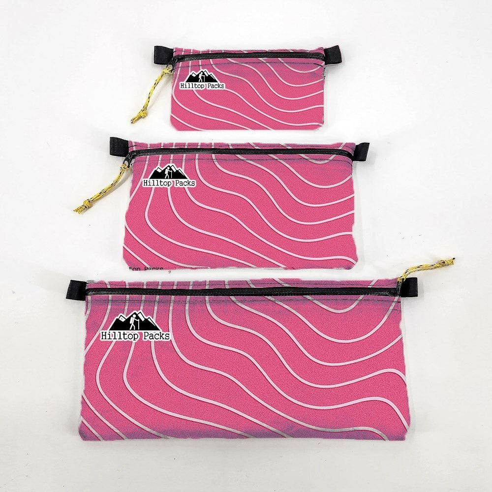 Ultralight Zipper Pouch Organizer Series 3 set of 3 pink pouches Hilltop Packs LLC on Tampa Home & Garden Store