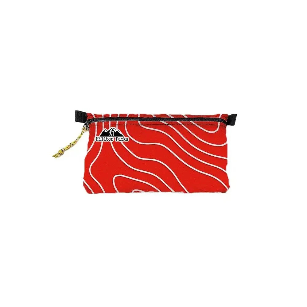 Ultralight zipper pouch organizer Patterns Series 3 red with white wavy lines Hilltop Packs LLC on Tampa Home & Garden Store