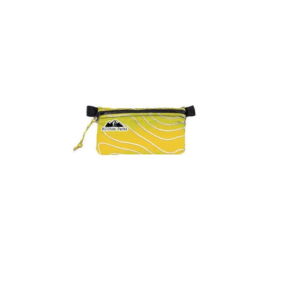 Ultralight zipper pouch organizer 3 yellow with wave pattern Hilltop Packs black zipper on Tampa Home & Garden Store