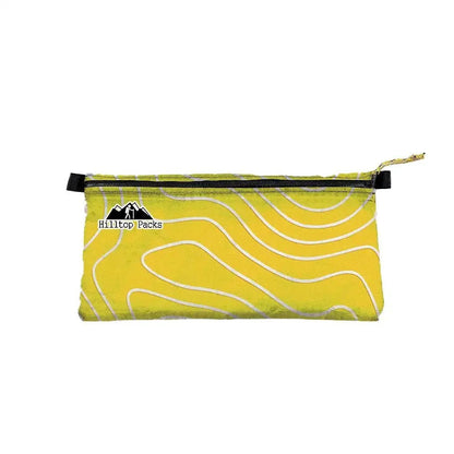 Ultralight zipper pouch organizer Series3 yellow with white wavy pattern Hilltop Packs LLC on Tampa Home & Garden Store