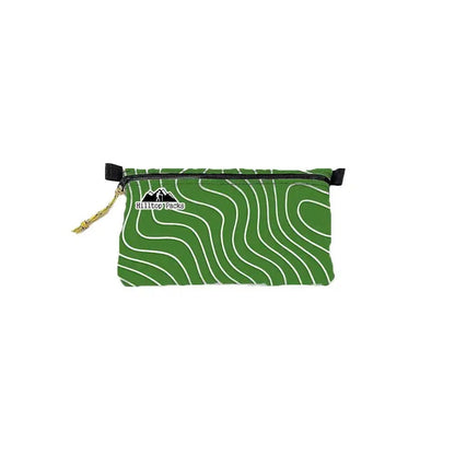 Ultralight zip pouch organizer Series 3 green waves Hilltop Packs LLC, yellow zipper pull on Tampa Home & Garden Store