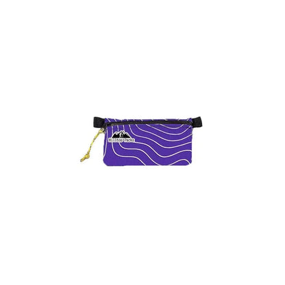 Ultralight Zipper Pouch Organizer purple with white waves, yellow zipper pull Hilltop Packs logo on Tampa Home & Garden Store