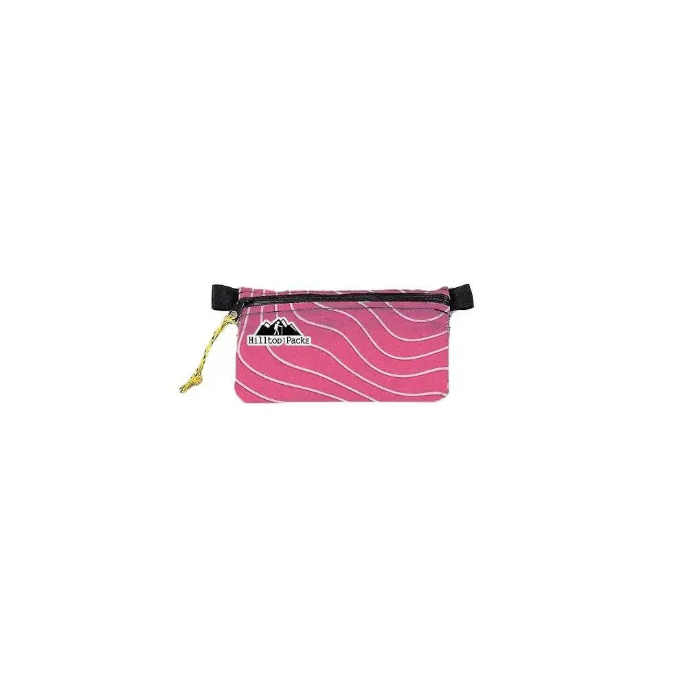 Ultralight Zipper Pouch Organizer Series 3 pink with waves, black zipper, Hilltop Packs logo on Tampa Home & Garden Store