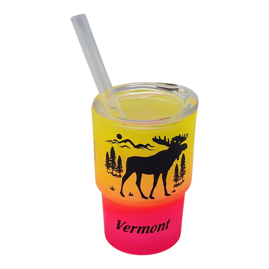 Vermont Glass Moose 2oz Shooter - Autumn Ember