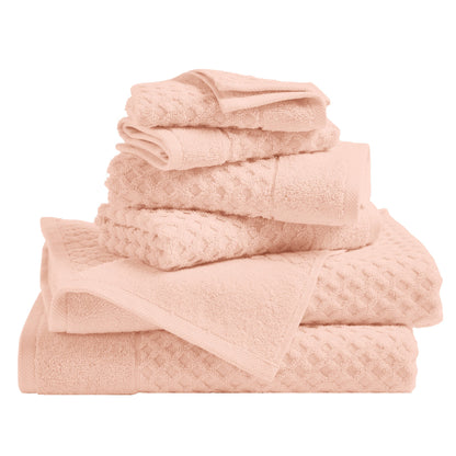 Cotton Diamond Waffle Weave Bath Towel Set
