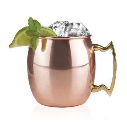 Brushed Copper Moscow Mule Mug and Stirrer