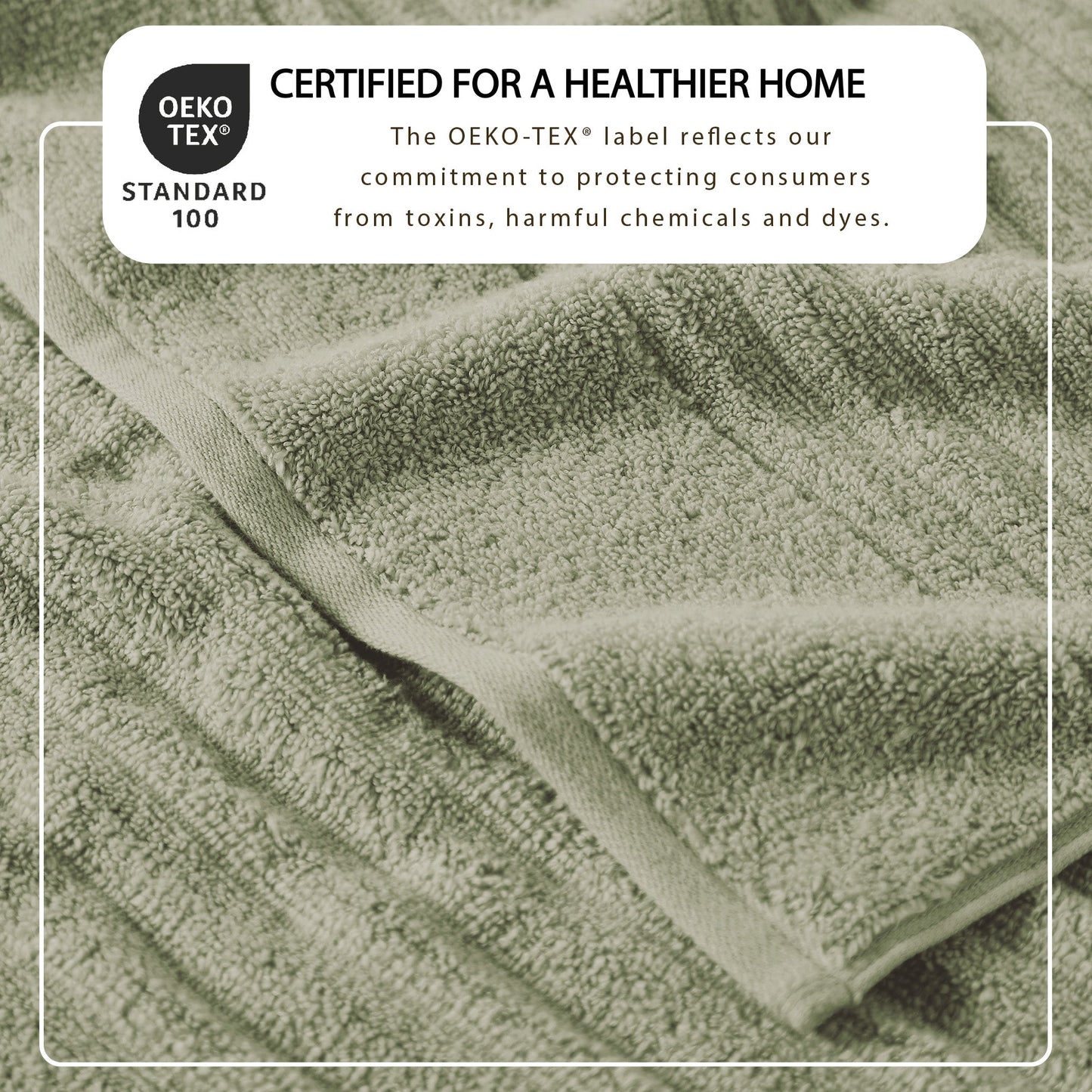 Luxury Combed Cotton and Ribbed Bath Towels
