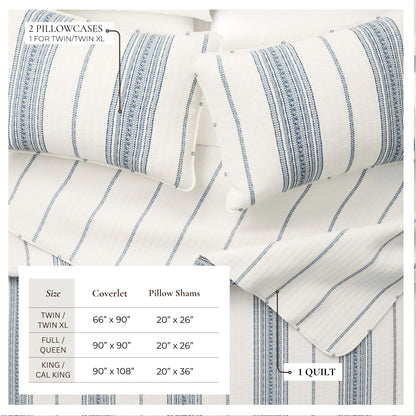 The Classic Reversible Stripe Farmhouse Quilt