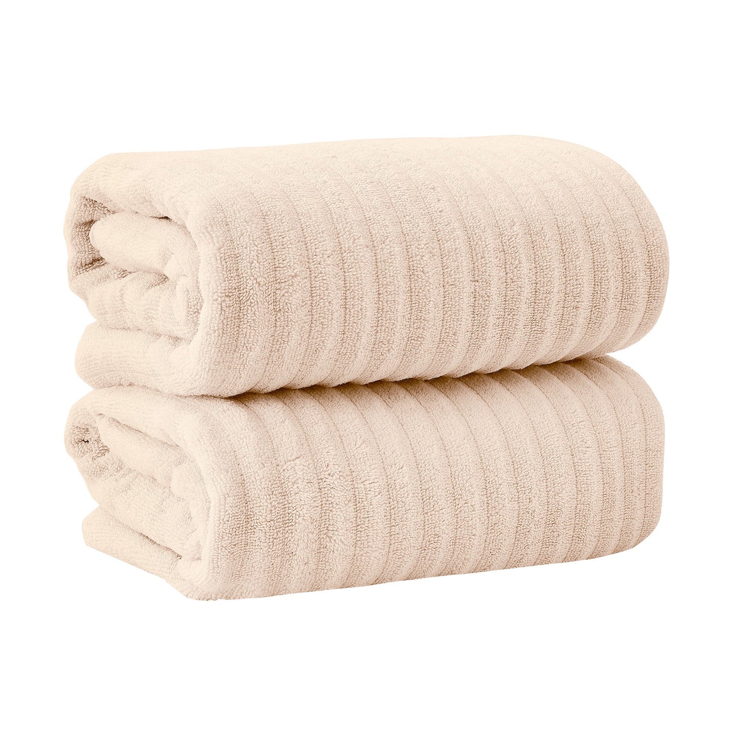 Luxury Combed Cotton and Ribbed Bath Towels