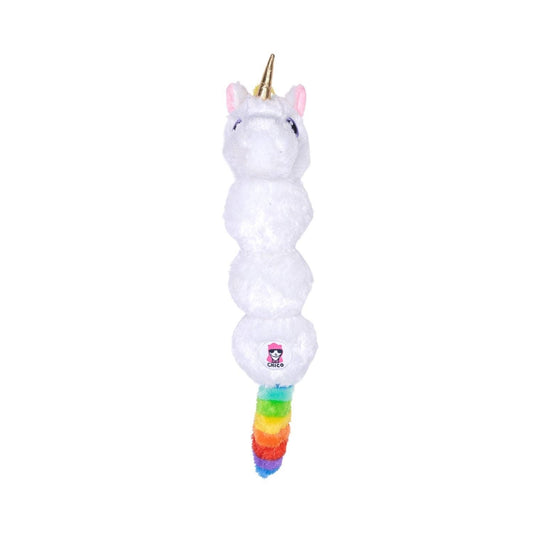 Colorful Unicorn Magical Creature Plush Dog Toy – with Squeaker & Crinkle Paper for Fun Play - Tampa Home & Garden Store