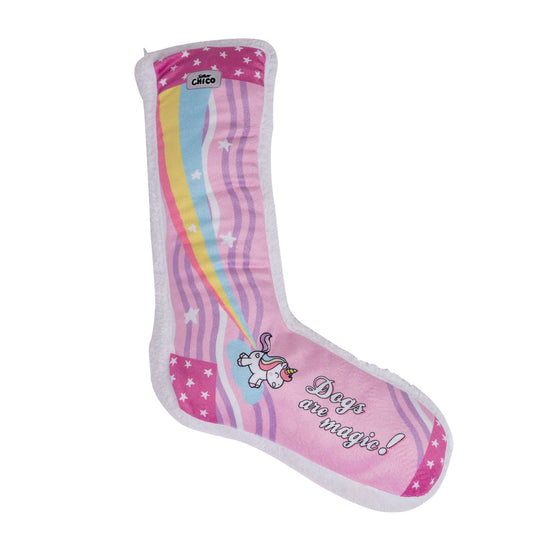 Squeaky Sock Plush Dog Toy – Whimsy Wonders Unicorn Design - Tampa Home & Garden Store