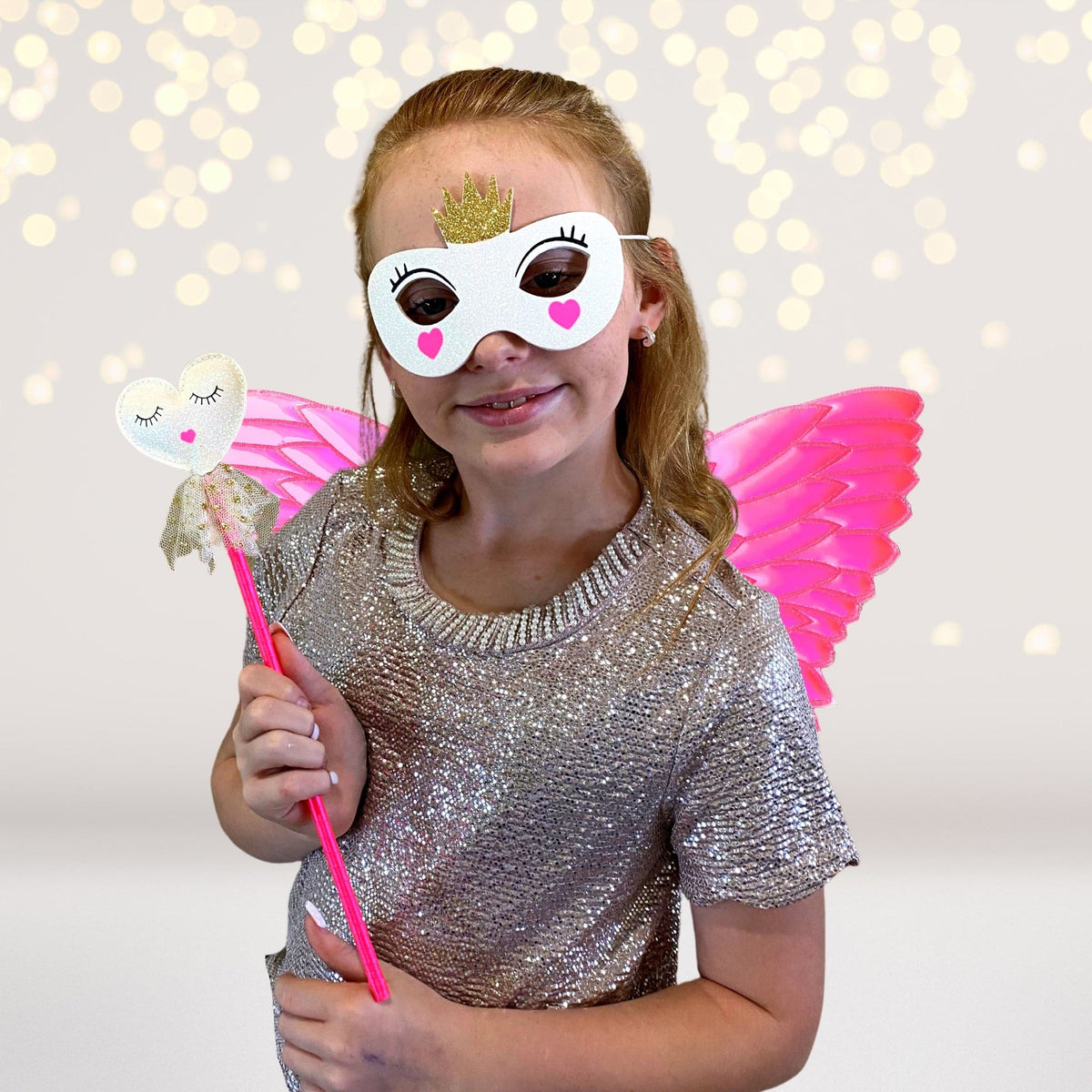 Unicorn Princess Teepee Play Set child with glitter white mask gold crown pink wings on Tampa Home & Garden Store