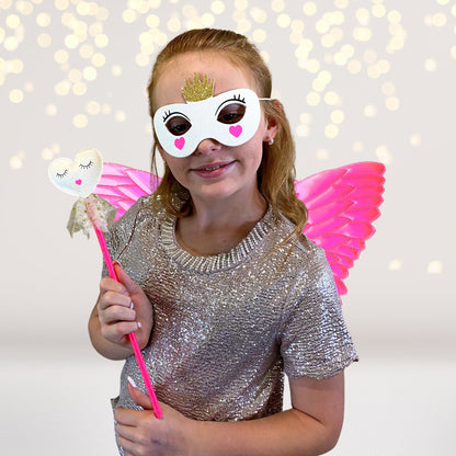 Unicorn Princess Teepee Play Set child with glitter white mask gold crown pink wings on Tampa Home & Garden Store