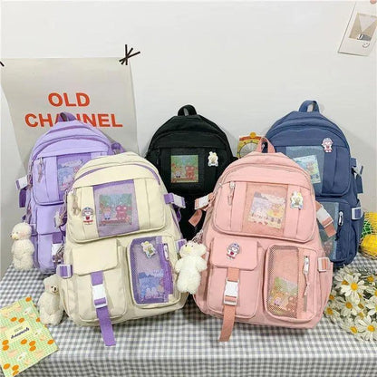 Stevvex ALU92981RST 5-pack waterproof school backpack set lavender cream pink blue on Tampa Home & Garden Store