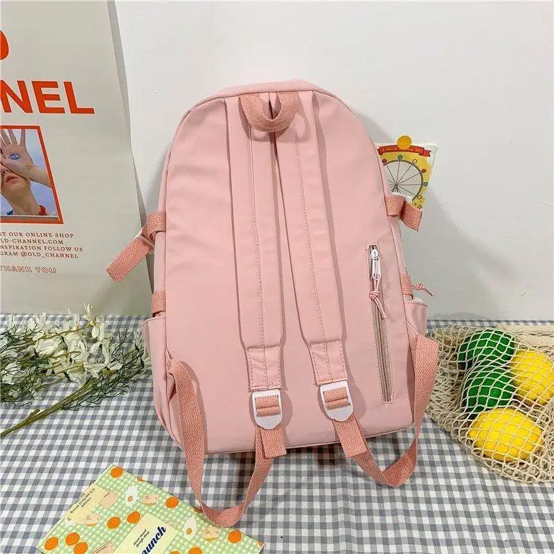 Pink Stevvex backpack large-capacity multi-pocket school bag waterproof for women and girls on Tampa Home & Garden Store