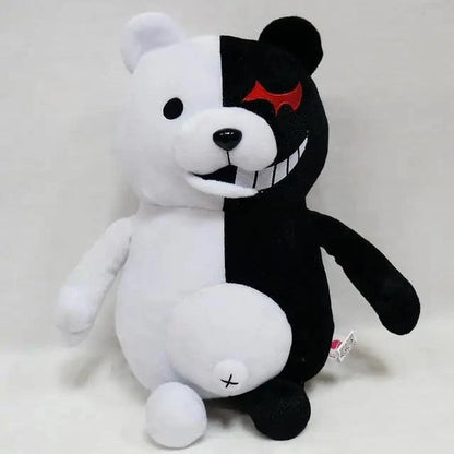 Stevvex Monokuma half white half black plush bear stuffed toy, Danganronpa design on Tampa Home & Garden Store