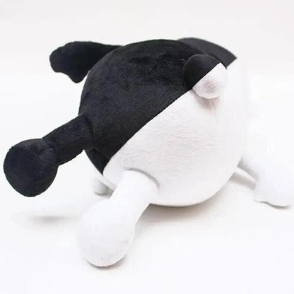 Monokuma plush bear stuffed toy, black and white, Stevvex stuffed animal on Tampa Home & Garden Store