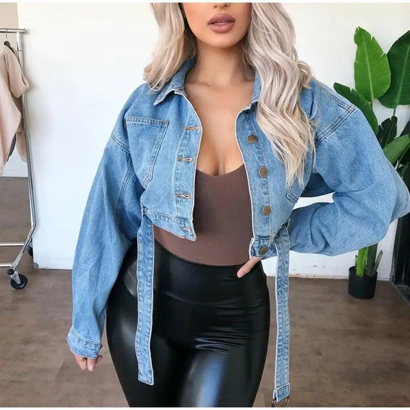 Stevvex blue denim trucker jacket with buttons and chest pockets on Tampa Home & Garden Store on Tampa Home & Garden Store