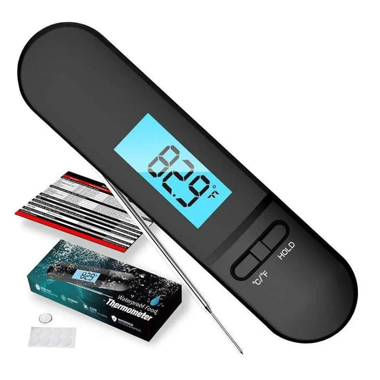 Stevvex meat thermometer with backlit display, waterproof, magnet hold and stainless probe on Tampa Home & Garden Store