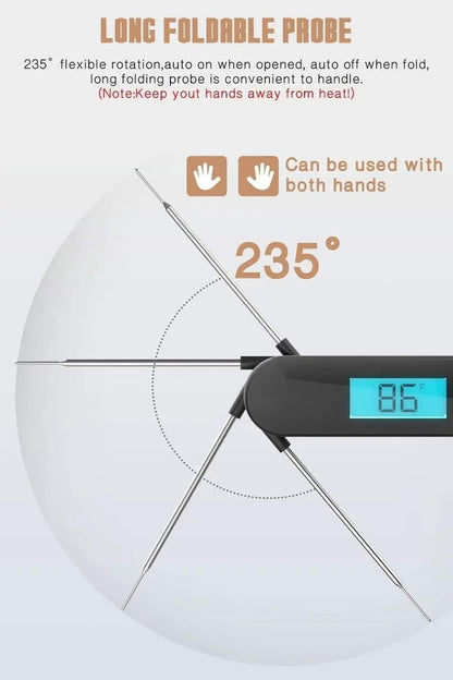 Digital Meat Thermometer Waterproof Instant Read