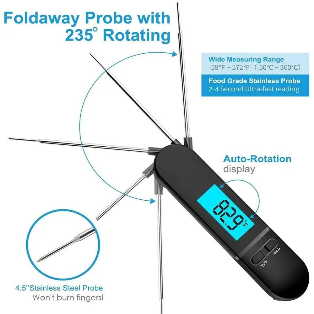 Digital Meat Thermometer Waterproof Instant Read