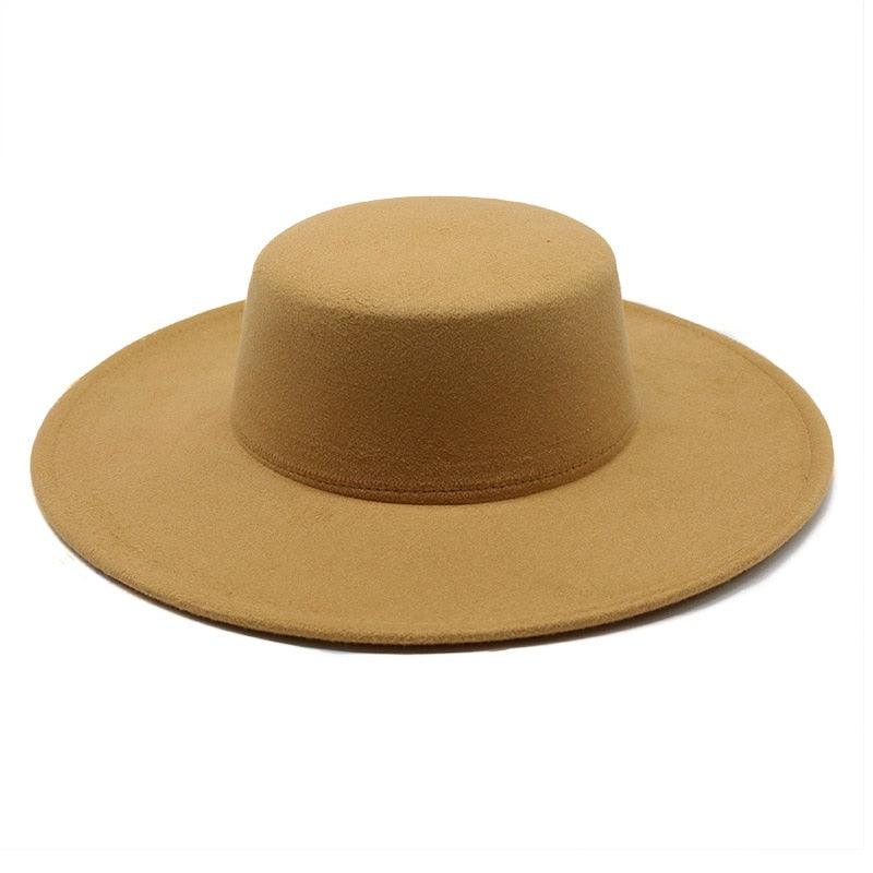 Women's luxurious cotton fedora hat in camel tan by Stevvex on Tampa Home & Garden Store