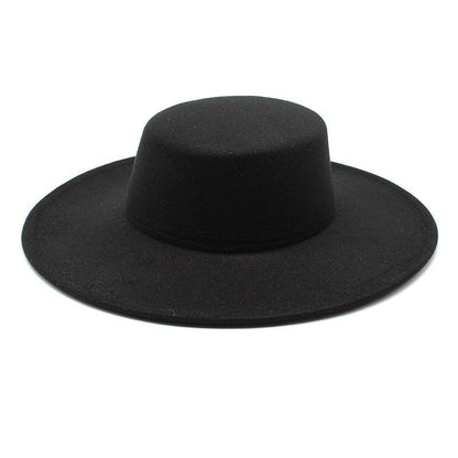 Women's cotton fedora hat in black with a wide brim by Stevvex on Tampa Home & Garden Store