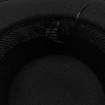 Women's black cotton fedora hat Stevvex with interior cotton-blend tag visible on Tampa Home & Garden Store
