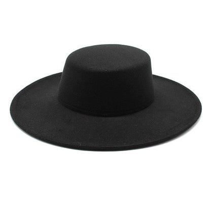 Stevvex women's cotton fedora hat in black with a wide brim on Tampa Home & Garden Store
