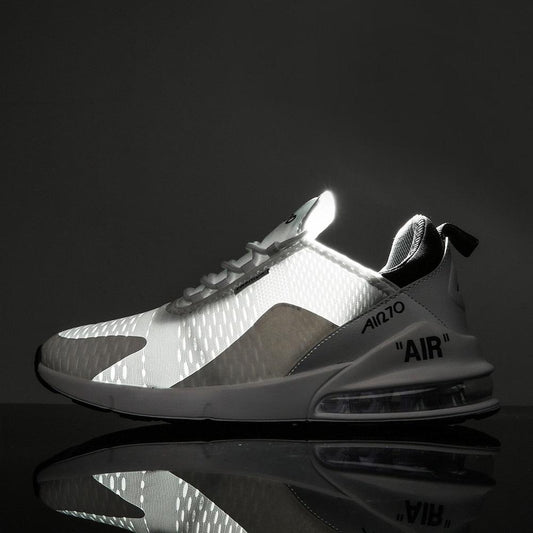 Stevvex unisex air cushion sneaker white mesh upper visible air midsole AIR branding on side on Tampa Home & Garden Store