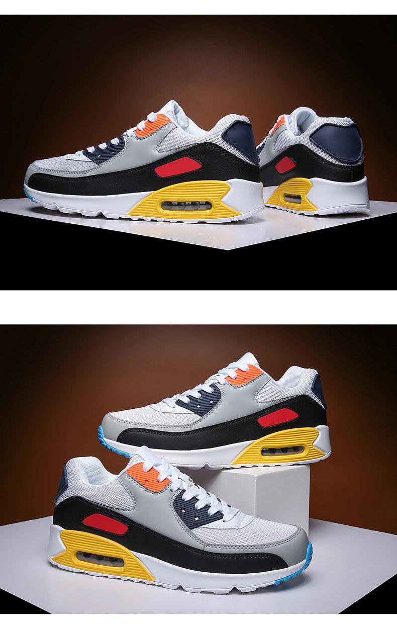 Stevvex ST85SH3711PFR sneakers white/gray mesh, black overlays, yellow sole, air cushion on Tampa Home & Garden Store