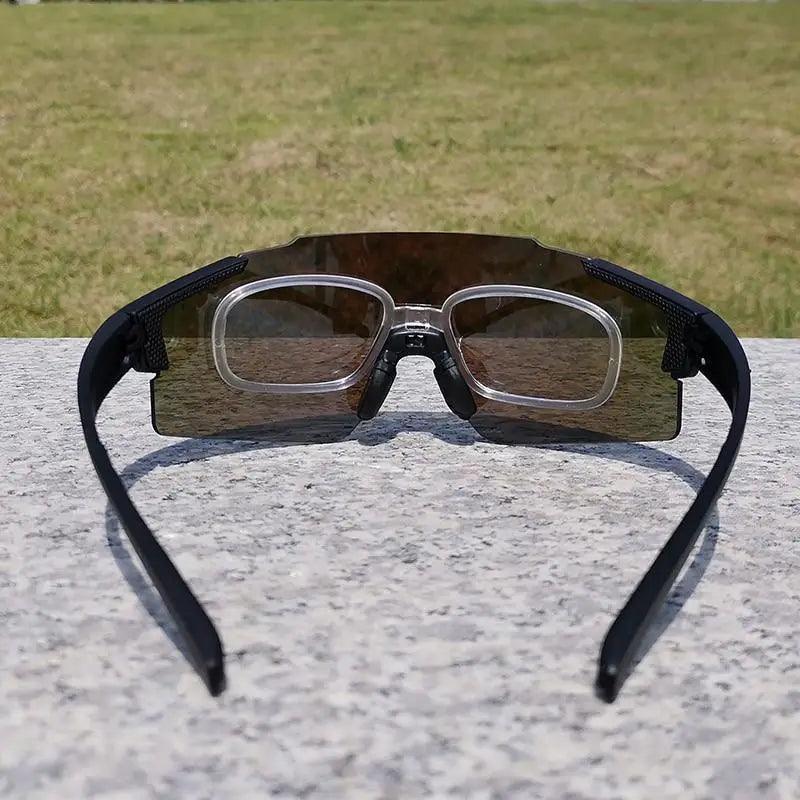 Unisex Stevvex polarized sunglasses with dark lenses and black temples on Tampa Home & Garden Store