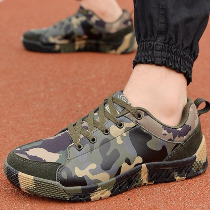 Stevvex camouflage running sneakers, unisex athletic shoes in green camo on Tampa Home & Garden Store