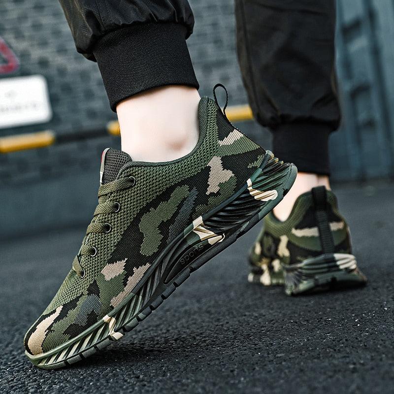 Stevvex camouflage athletic sneakers breathable lightweight running shoes for workouts on Tampa Home & Garden Store