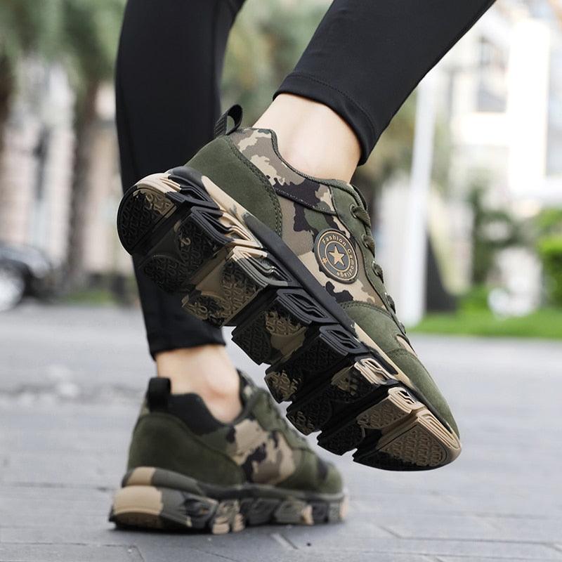 Unisex camouflage green running sneakers Stevvex athletic shoes lightweight workout on Tampa Home & Garden Store