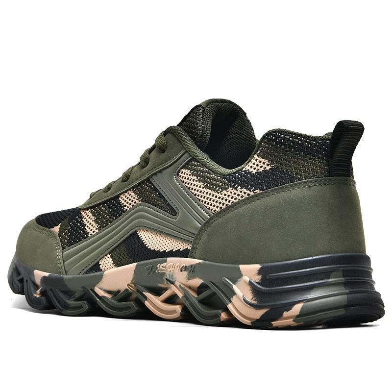 Stevvex unisex camouflage green running sneakers, breathable knit upper, lightweight athletic shoes on Tampa Home & Garden Store
