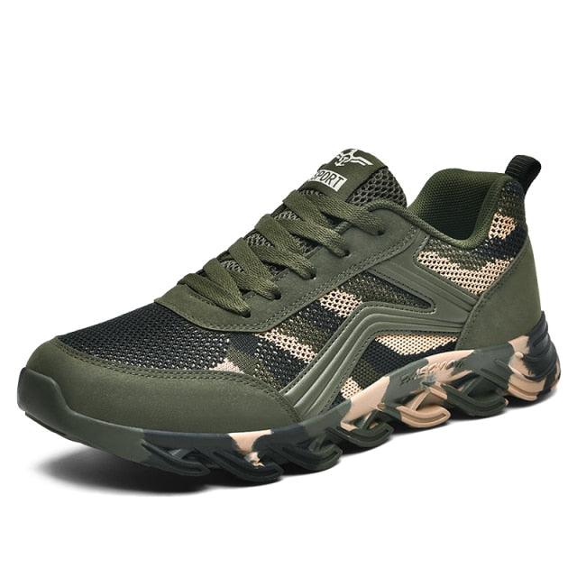 Stevvex athletic shoes camouflage green running sneaker breathable lightweight for workout on Tampa Home & Garden Store
