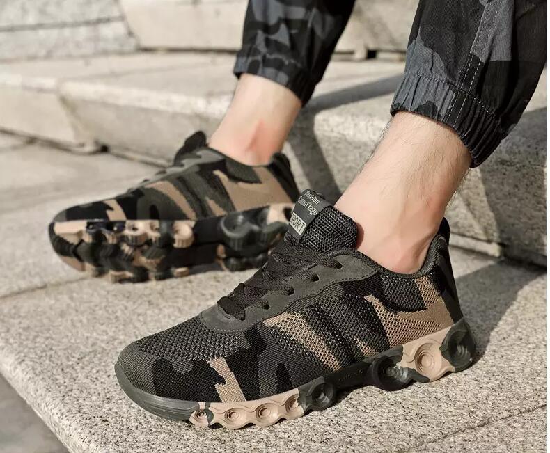Stevvex unisex camouflage athletic sneakers, breathable mesh, lightweight camo with rugged outsole on Tampa Home & Garden Store