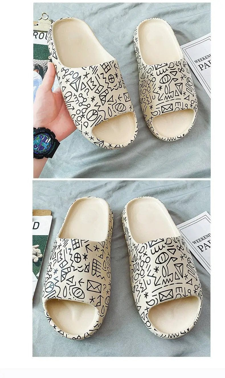 Unisex Home Slippers EVA Open Toe Beach Slides